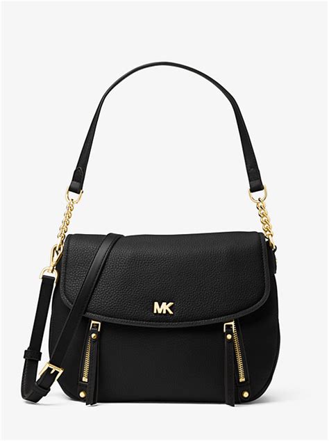 michael kors evie medium macys|Evie Medium Pebbled Leather Shoulder Bag .